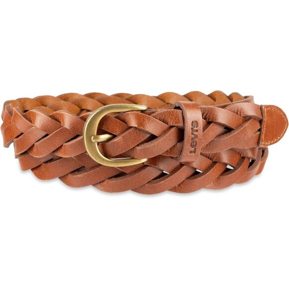 Women\'s Leather Braided Belt Fully Adjustable Casual Size Small